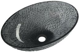 Sapho PURUS umywalka szklana 50x36 cm czarna TY305SG