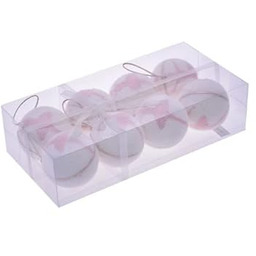 PARTENOPE SRL DEC.5 Różowy Kulki 7cm 8szt 40722298,