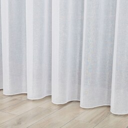 Firana Z Ołowianką Firanka Gładka Biała Błysk Połysk