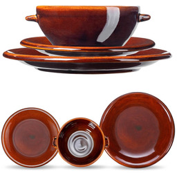 Zestaw obiadowy Olympia talerz płytki 24 cm +