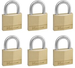 Zestaw 6 kłódek mosiężnych na 1 klucz Masterlock