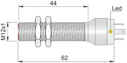 Czujnik indukcyjny 12 mm SI12-C2 NPN NO K