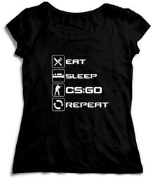 Koszulka Eat Sleep CS:GO Repeat