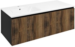 Sapho Lorea szafka z umywalką 121x46x515cm lewa dąb