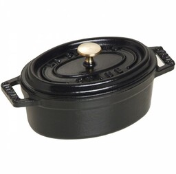 Staub Mini Garnek żeliwny Owalny 250 Ml, Czarny