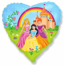 Balon foliowy serce Princess - 46 cm -