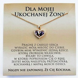 Naszyjnik z dedykacją złoty od Męża dla Ukochanej
