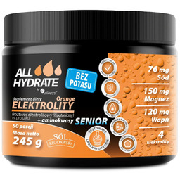 ALLHydrate - Elektrolity Senior - smak pomarańczowy +
