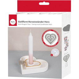 Rayher Silikonowa forma do odlewania świecznik serce, 15,9