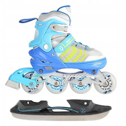 Łyżworolki 2w1 Rolki Łyżwy Regulowane Kauczukowe Koła Wymienna