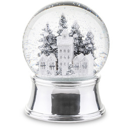 Szklana kula śnieżna z pozytywką miasto