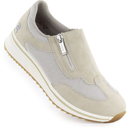 Półbuty damskie na podwyższeniu beżowe Rieker L5854-62