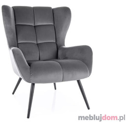 Fotel wypoczynkowy LOUIS VELVET Signal Szary