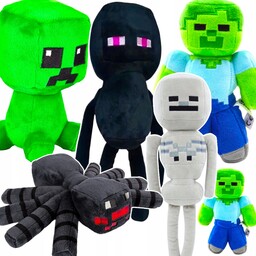 Maskotki Z Gry Minecraft Zestaw 5w1 Creeper Zombie