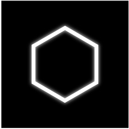 Zestaw czarny lamp LED 1 HEXAGON 42W 4000K