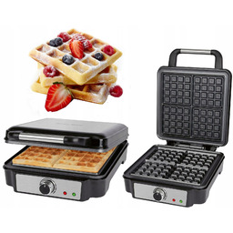Gofrownica 1200W Na 4 Duże Gofry Regulacja Temperatury