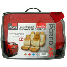 Pokrowce na siedzenia PERFO-AIR czerwone 4Car