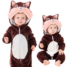 Piżama Onesie Kostium Przebranie Śpiochy Wiewiórka Niemowlę 90: