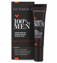 Krem pod oczy przeciwzmarszczkowy, Dermika 100% for Men