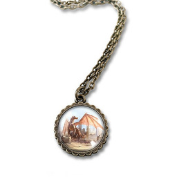 Pakamera Medalion - Smok - mały, brąz