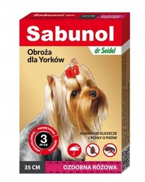 Laboratorium DermaPharm Sabunol Ozdobna Różowa Obroża Dla Yorków