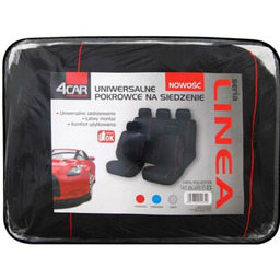 Pokrowce na siedzenia LINEA czerwone 4Car