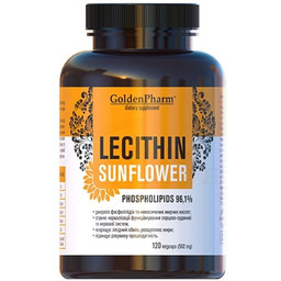 Lecytyna słonecznikowa 562 mg, Goldenpharm, 120 kapsułek