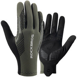 Rękawiczki rowerowe amortyzujące pełne rozmiar zielone