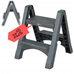 x2 Taboret Składany Dwustopniowy Podest Drabinka 63CM Aro