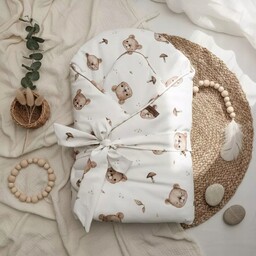 Rożek Becik Niemowlęcy Bawełniany Misie