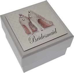 White Cotton Cards Druhna mini stół weselny pudełko