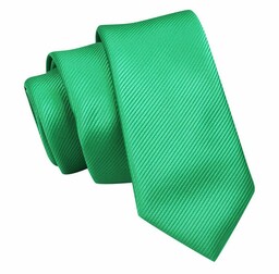 Wąski Krawat, Zielony, Trawiasty Śledź Męski, 5 cm,