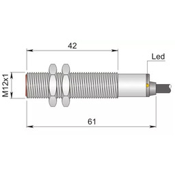 Czujnik indukcyjny 12 mm SI12-C2 PNP NC