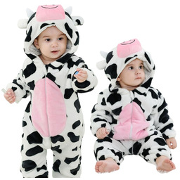 Piżama Onesie Kostium Przebranie Śpiochy Krówka Niemowlę 100: