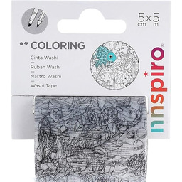 Wstążka Washi Coloring Ocean COLORING 50mmx5m.