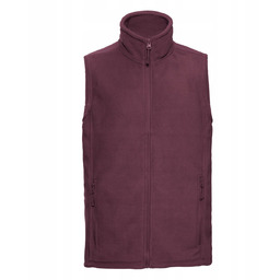 Bezrękawnik męski polarowy z wysokim kołnierzem Burgundowy r.