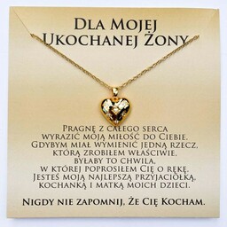 Naszyjnik z dedykacją dla Żony od Męża złoty