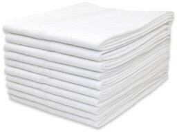 EGA KIDS Pielucha tetrowa biała 80/80cm, 10 szt.