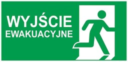 Z-E002-5 - Znak ewakuacyjny Wyjście ewakuacyjne (łączone) lewe