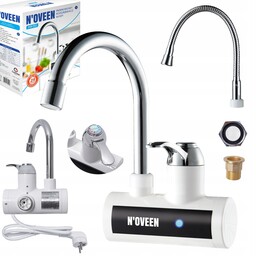 Przepływowy Elektryczny Podgrzewacz Wody Ścienny Bateria Wylewka Elastyczna