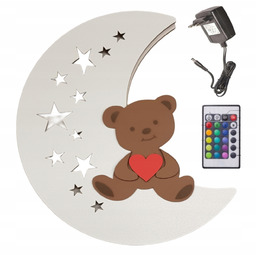 Lampka Księżyc Miś do wyboru nocna Led Sieciowe