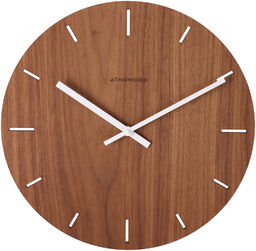 Zegar indeksowy ATMOWOOD z orzecha włoskiego 34 cm