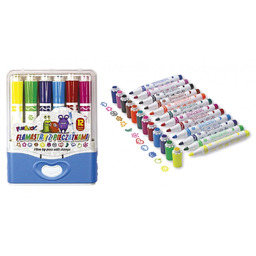 Flamastry z pieczątkami 12 kolorów Etui Fun&Joy 452062