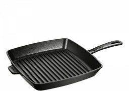 Staub Kwadratowa żeliwna Patelnia Grillowa 30 Cm, Czarny