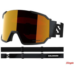 Salomon Gogle narciarskie S/VIEW 3 Black/Mid red