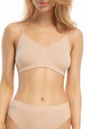 Biustonosz miękki Julimex Bamboo Bralette beżowy