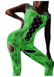 Bodystocking ŚWIECĄCE CIEMNOŚCI Siateczka BIELIZNA DLA KOBIET Kombinezon