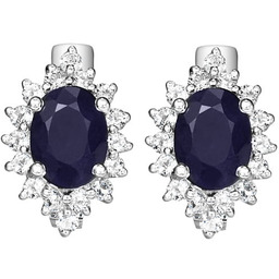 ENAYA KATE Srebrne kolczyki z dużymi szafirami 3,2