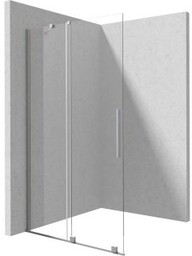 DEANTE Ścianka prysznicowa PRIZMA walk-in przesuwna 140x195 stal