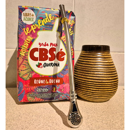 Zestaw Yerba Mate CBSe Guarana, bombilla i naczynie